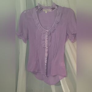 Mustard Seed Lavender Ruffle Blouse